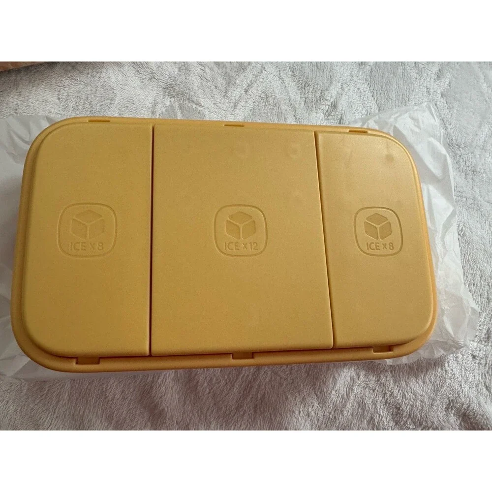 MCOCO Ice Cube Tray Yellow Press To Release Easy To Clean